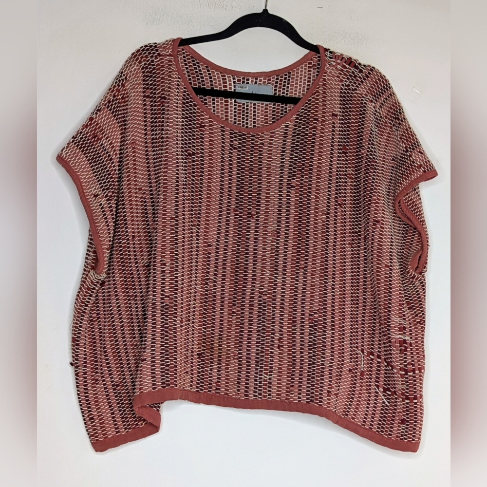 Tonle • Srey Handwoven Loose Fit Cropped Knit Top Size S/M READ